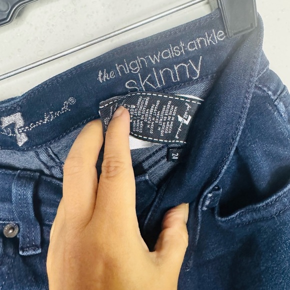 7 for all mankind high waist ankle skinny size 24 - Picture 7 of 10